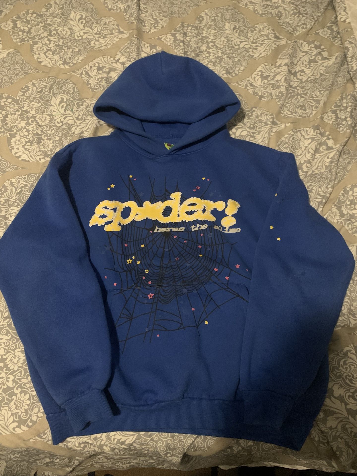 Blue Sp5der Hoodie Large