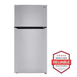 LG Top Freezer Refrigerator with Reversible Door, Reversible Door, LED Lighting, Stainless Steel, 24 Cu. Ft
