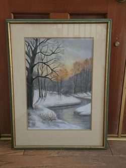Framed art with glass glazing