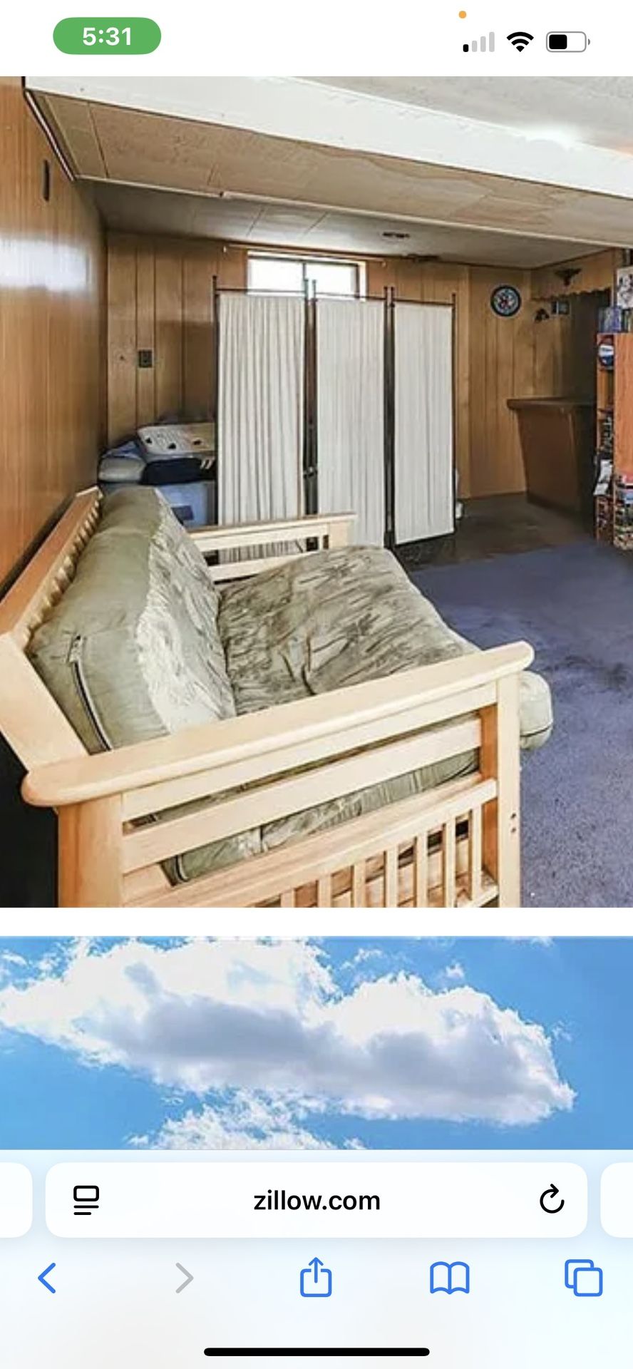 Futon with storage drawers 