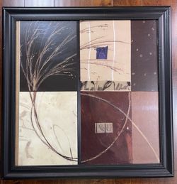 Gretchen Hess My Field I Framed Abstract Geometric Prints 28” Home Wall Art