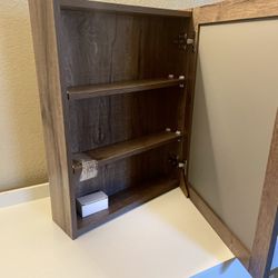 Restroom Mirror With Storage 