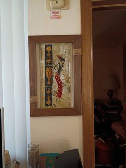 African Batik Art Framed Wall Painting