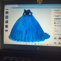 Quinceanera Dress Blue Size 12 Plus 2 Different Underskirts