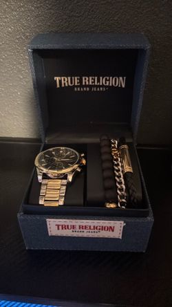 True religion watch and bracelets