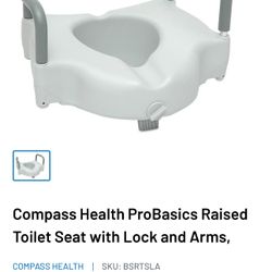 Raised Toilet Seat W/ Arms