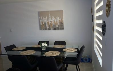 Dining Table with 6 Nalupatio Modern Chairs