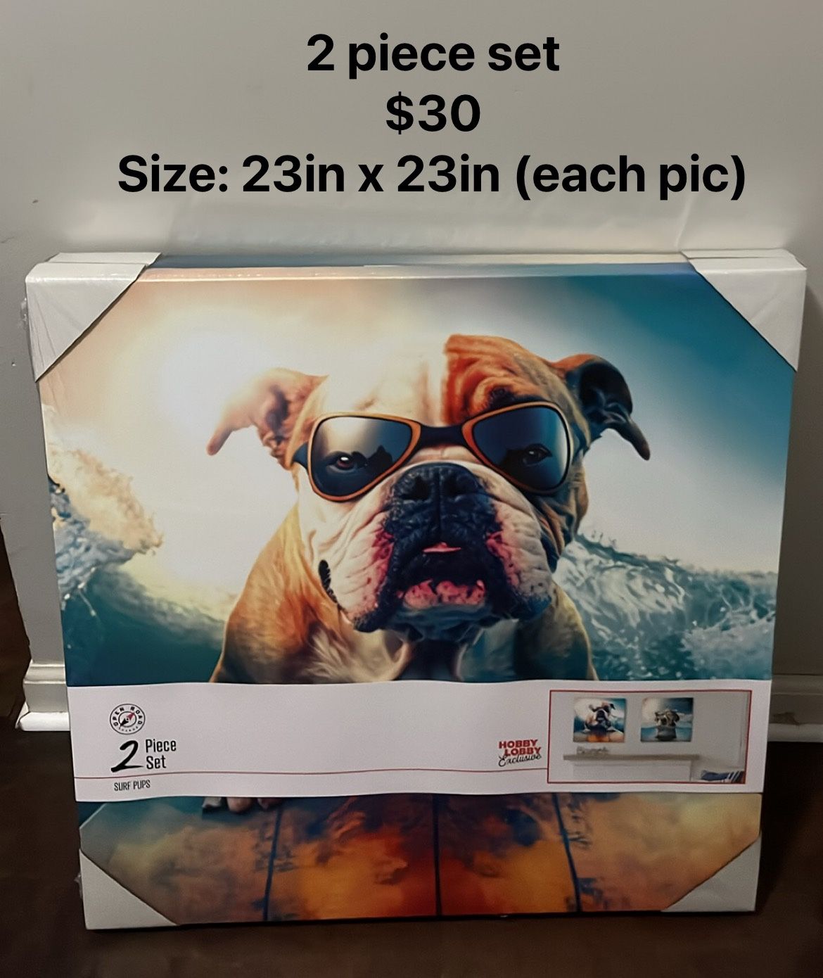 New! Canvas Dog Set