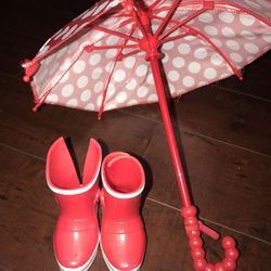 Og girl umbrella and rain boots