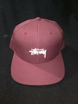 New Stussy snapback hat (burgundy)