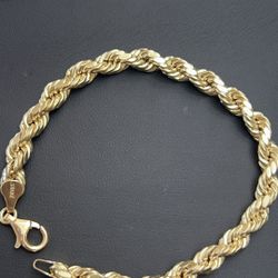 10kt Gold Rope Bracelet 