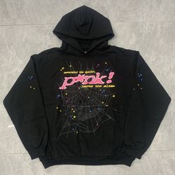 PINK SP5DER HOODIE SIZE M