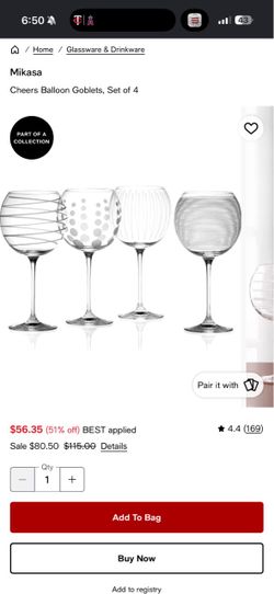 Mikasa wine glasses