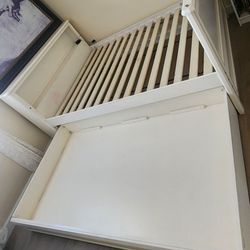 Full Size Bed Top, Twin Bottom With Mattress And Drawer Option 