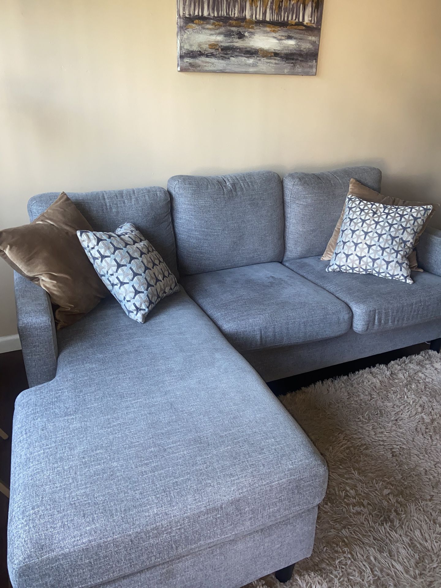 Living Spaces - Stark Sofa With Reversible Chaise