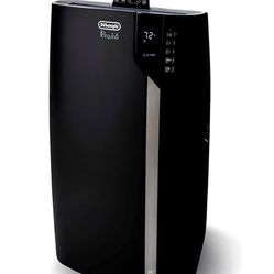 14000 Btu De'Longhi Black Portable Air Cooler with Remote Control and Dehumidifier