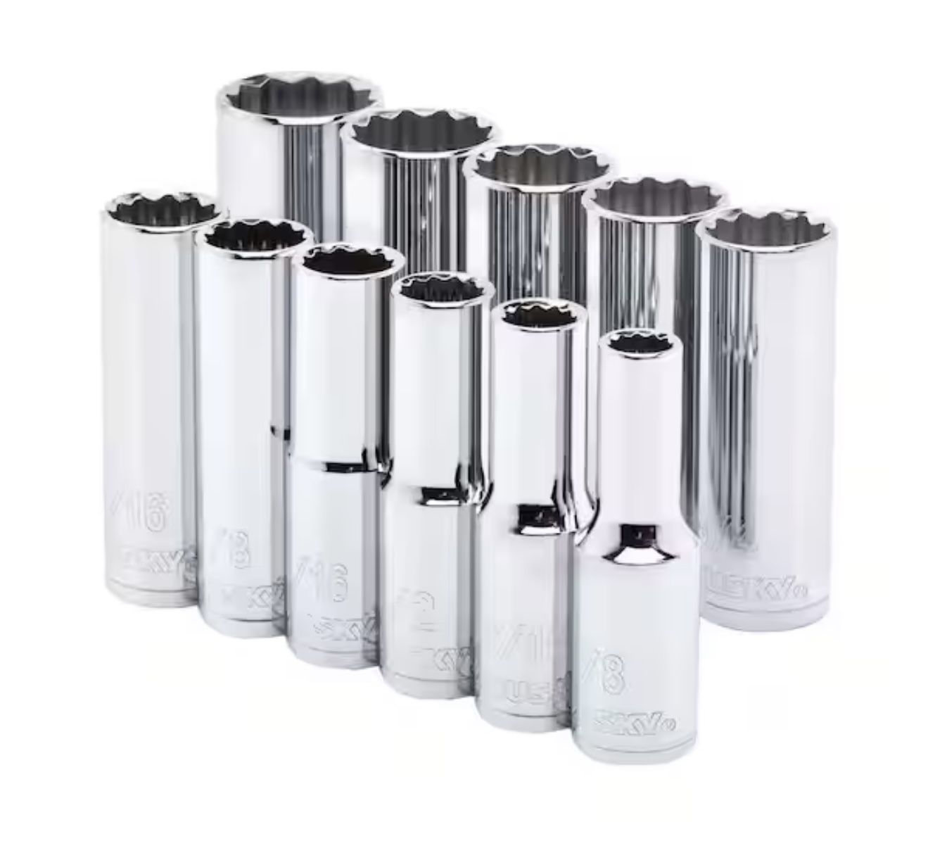 Husky 1/2 in. Drive Deep SAE Socket Set (11-Piece)