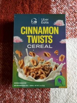 Uber Eats X Taco Bell Cinnamon Twists Cereal Limited Edition