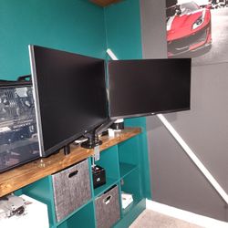 Dual 27" LG Monitors With Dual Monitor Arm