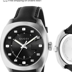 Gucci Watch Black And Silver