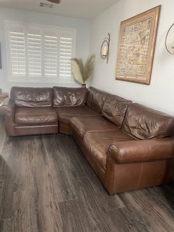 Leather Sectional Couch from Pottery Barn