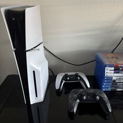 PS5 With 2 Controllers And 9 Games