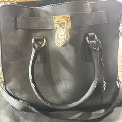 Michael Kors Black Large Handbag Purse Used
