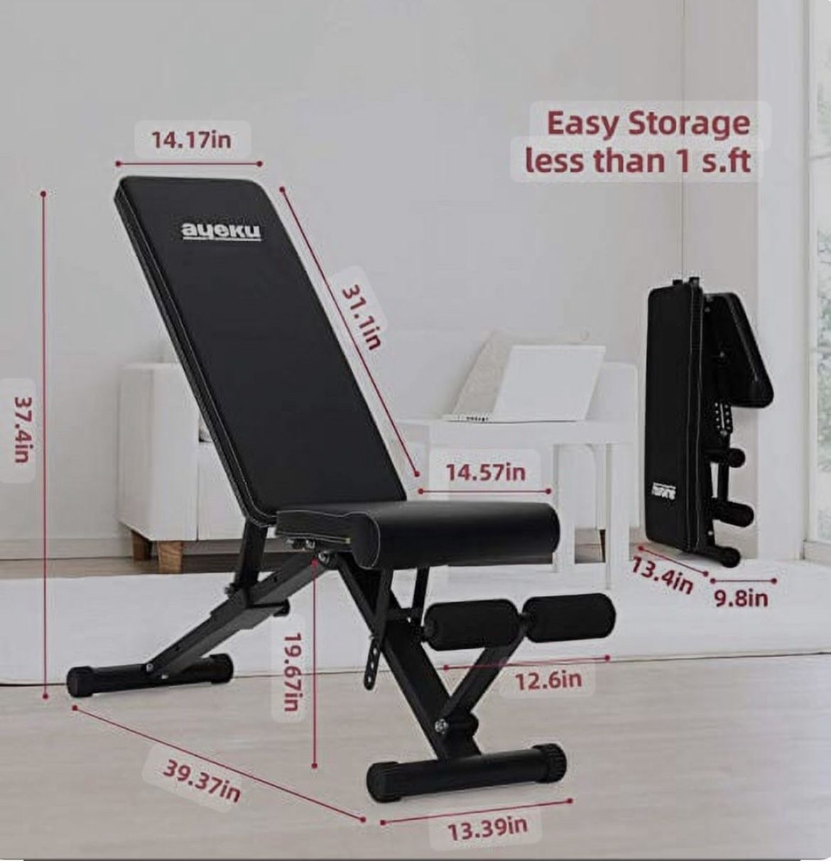 New workout bench still in the box