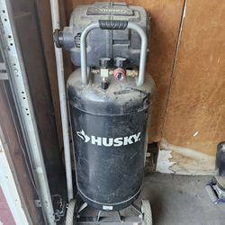 Husky 26 Gal Air Compressor With Blue Hawk Nailgun