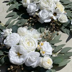 A Pair Of Flower Garlands For Welcome Sign or Arch or Sweetheart Table Decorations 