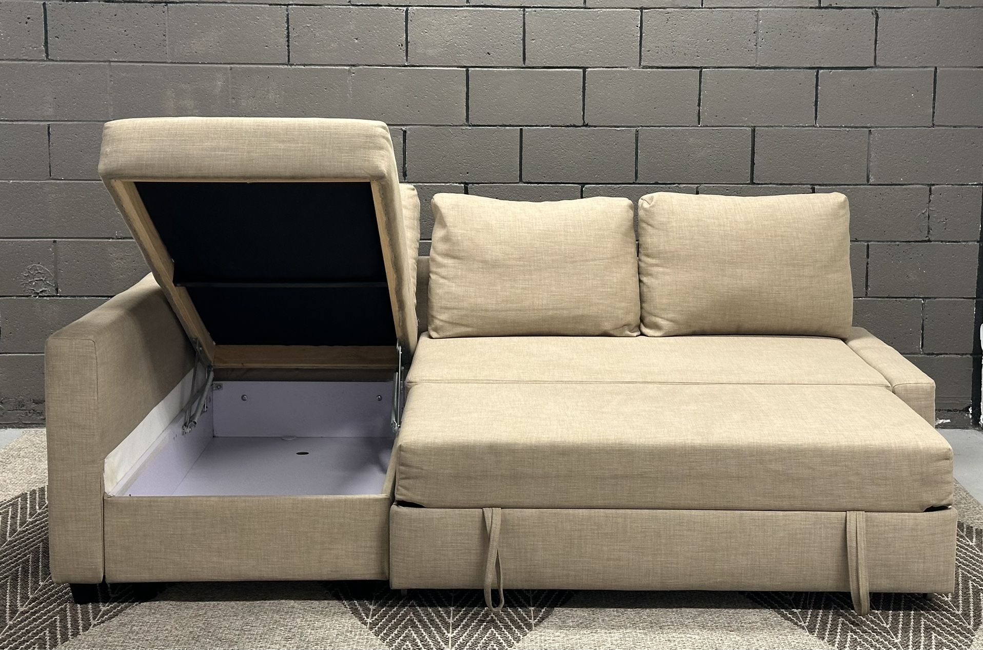 IKEA Friheten Sectional  Sleeper Pullout Bed Couch Sofa Chaise Storage 