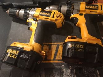 Two Dewalt Cordless Drills