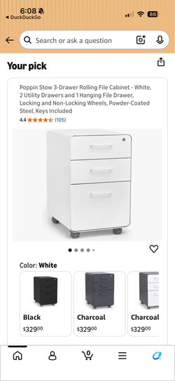 Poppin Modern File Cabinet (Pair)