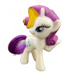 My Little Pony Rarity 2014 Generation 4 Hasbro Figure for McDonalds EUC