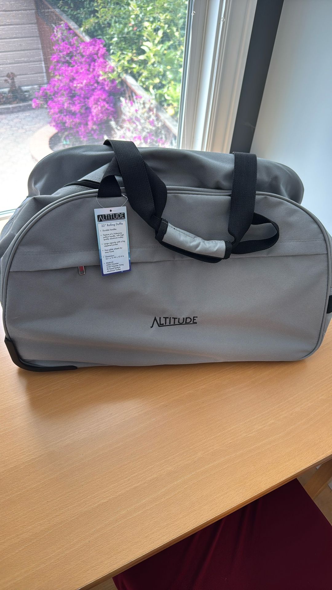 New 22” Rolling Duffle