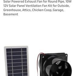 Solar Power Exhaust For Round Pipe 