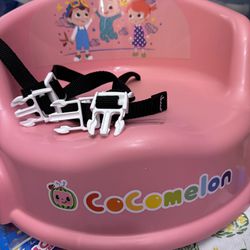 Cocomelon 15 Inch Family Secure Children's Table Chair and Floor Seat, Pink