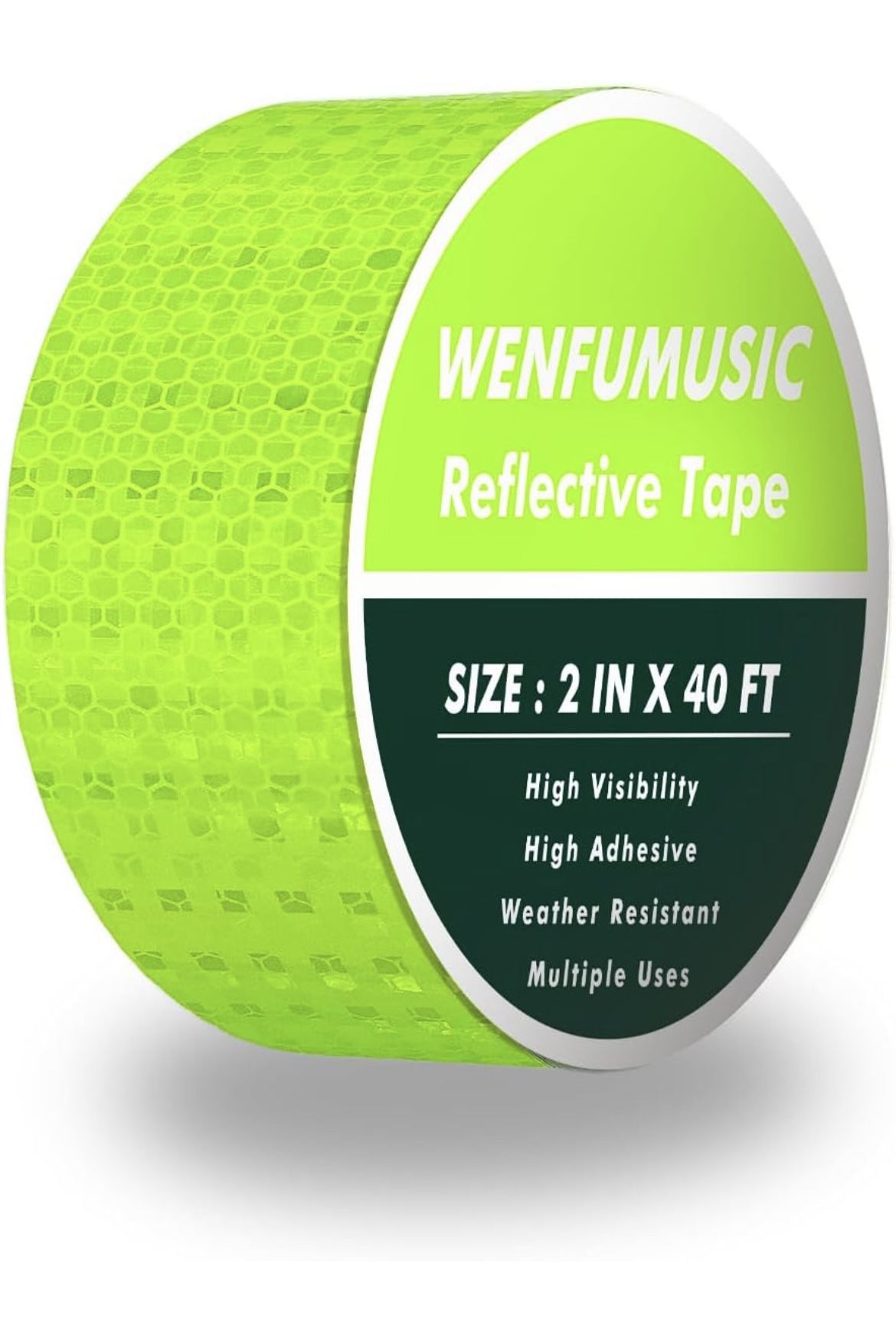 Fluorescent Green Reflective Tape 2” X 40 Feet Brand New