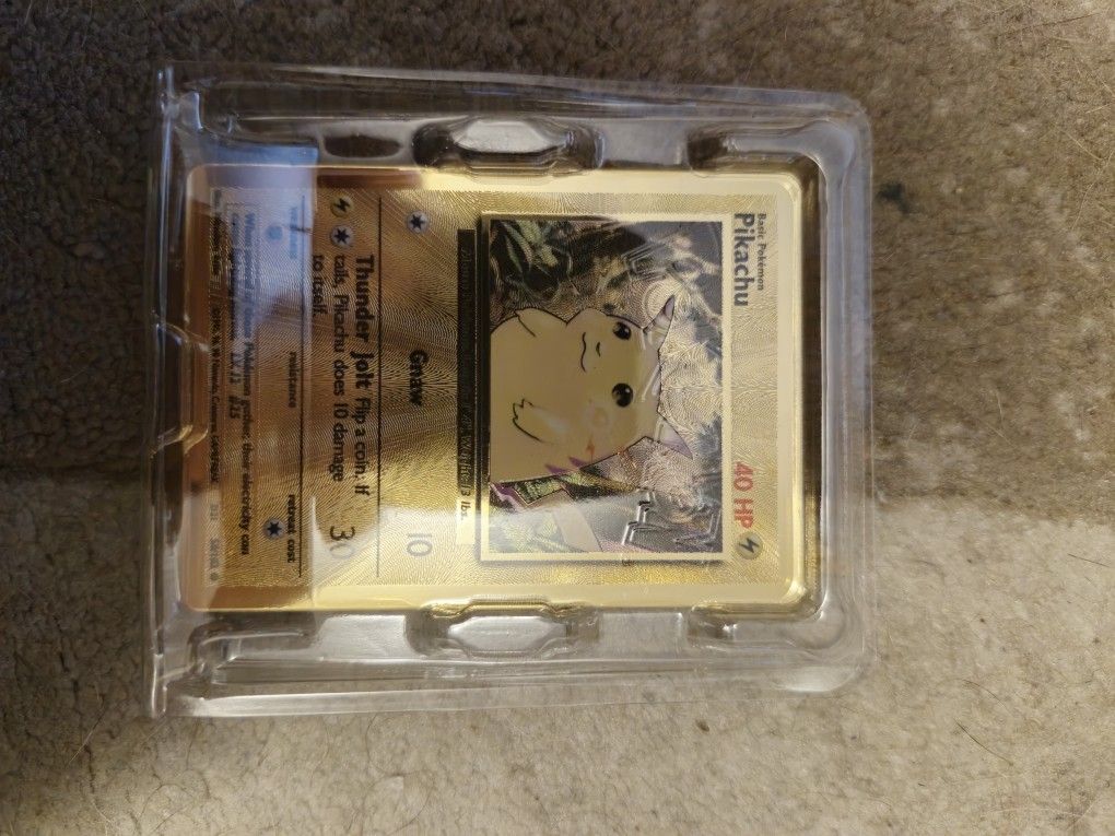 Metal Pikachu Celebrations Card