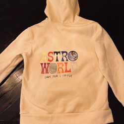 Astro World Youth Large Pale Yellow Hoodie