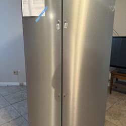 New Side by Side Refrigerator Stainless Steel.