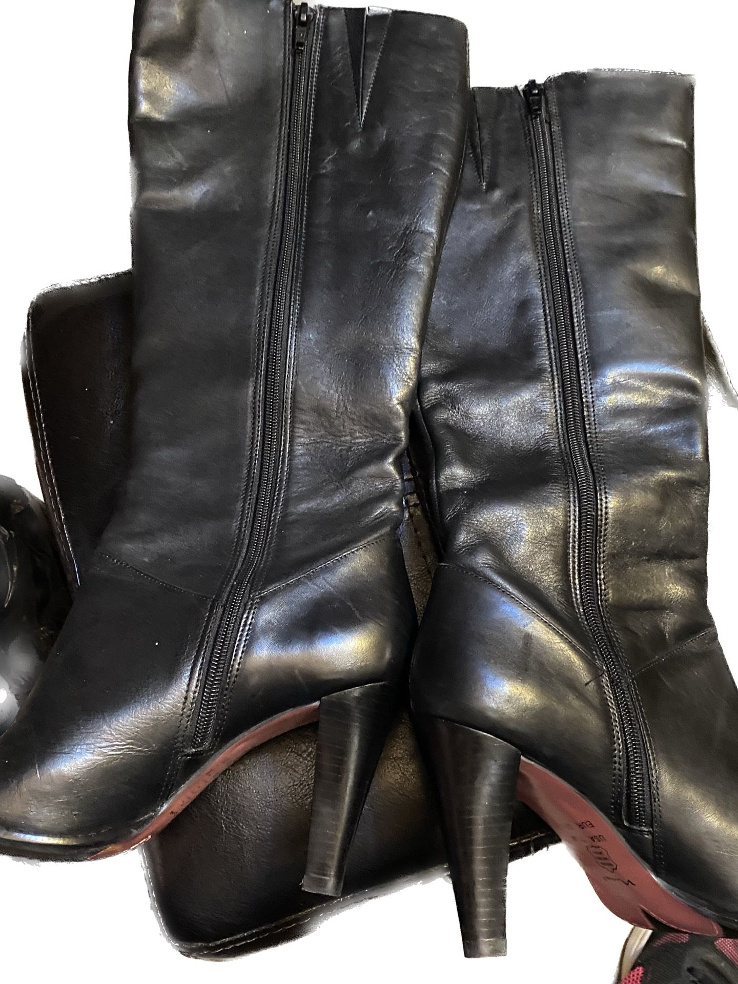 Ladies New 7.5 Nina Black Leather Boots