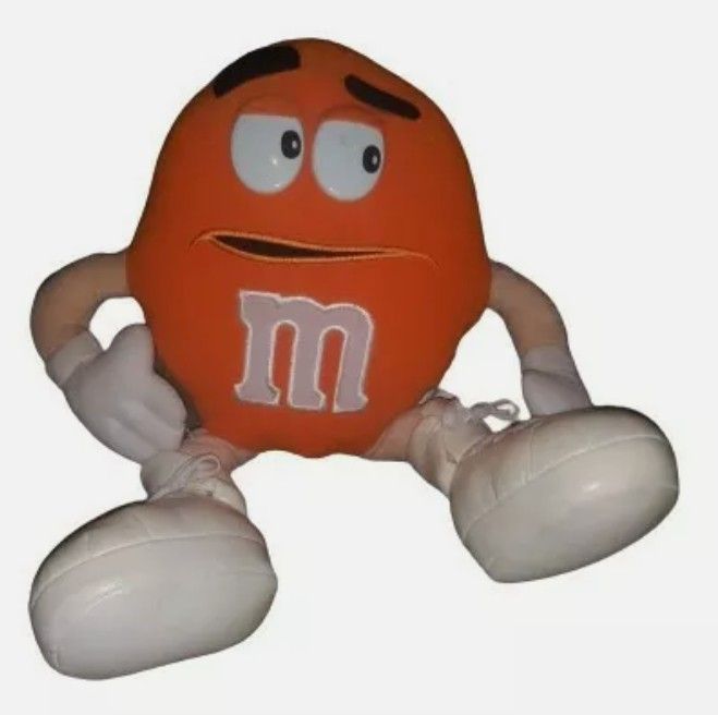 M&M Plush Orange Stuffed Character