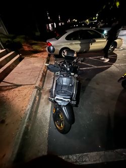 Black Maxi Scooter with Gold Wheels