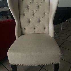 Beige Accent Chair 