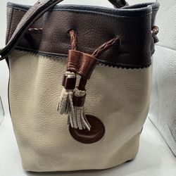 Vintage DOONEY & BOURKE Cream & Brown Leather Teton