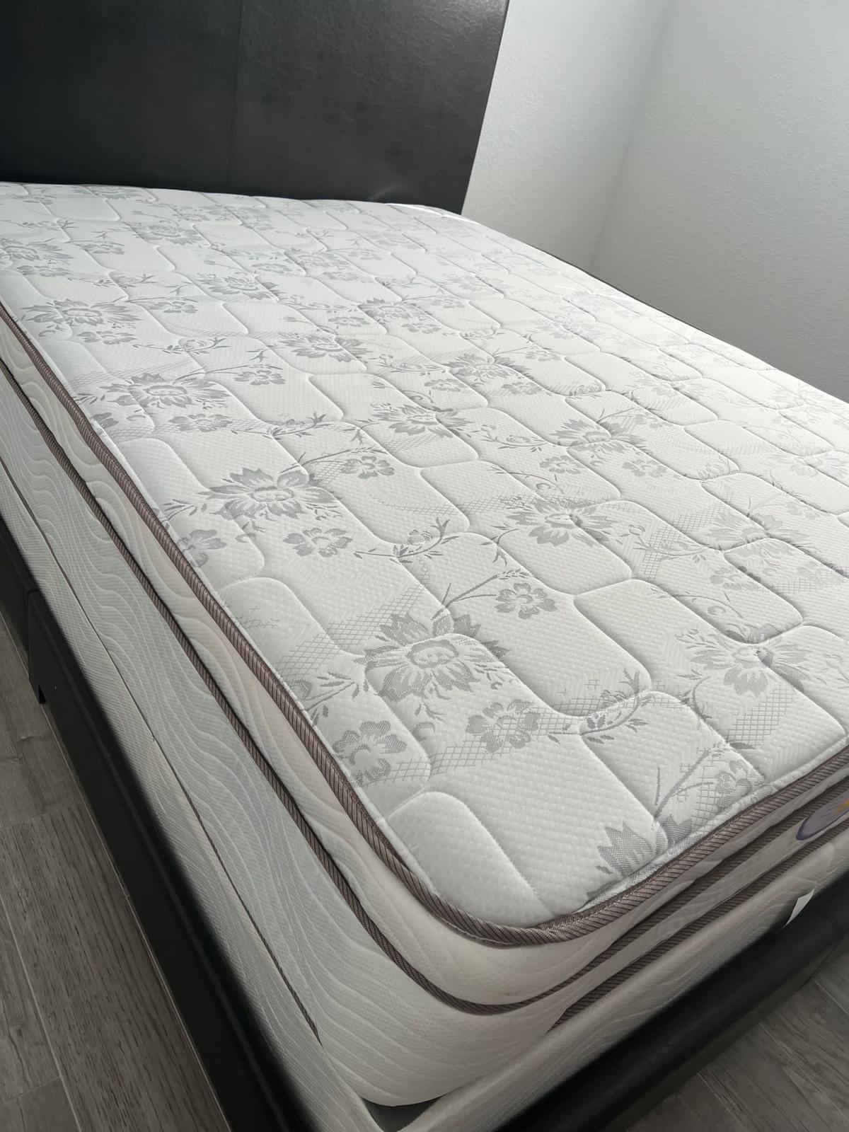 New Queen mattress And Box Spring 2pc Bed Frame Is Not Included