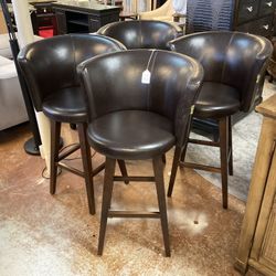 Leather Swivel Bar Stools