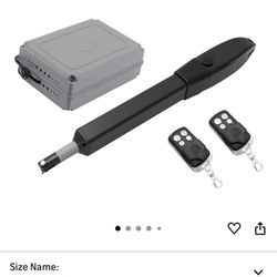 JUJIANG Automatic Gate Opener with Remote Complete Kit for Single Swing Gate Up to 770lb 16FT