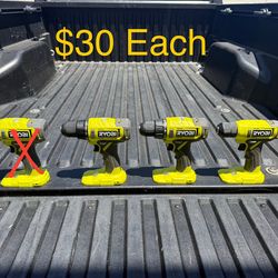 NEW RYOBI ONE+ 18V Cordless 1/2 in. Drill/Driver (Tool Only) **$30 Each**